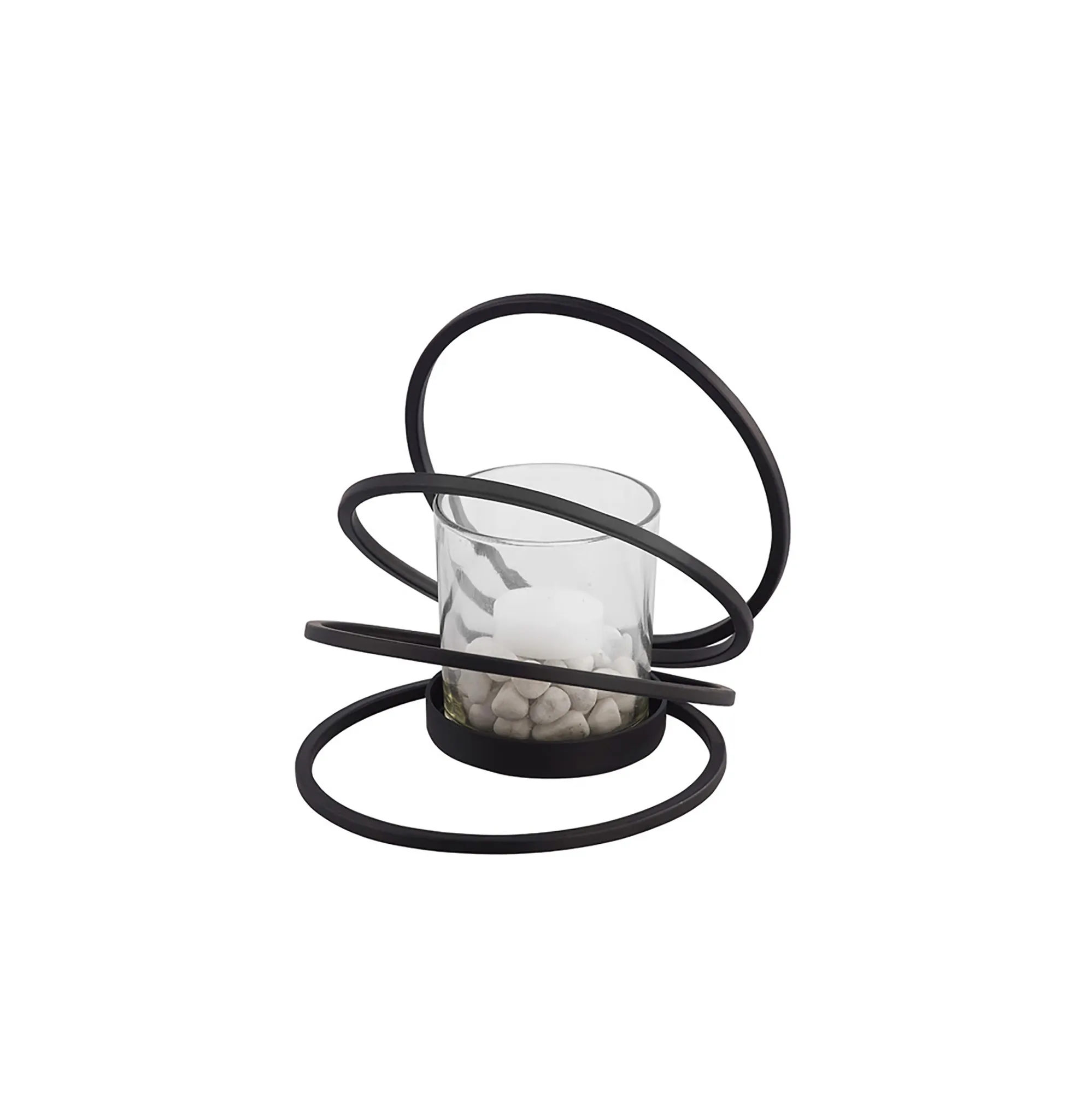 IL70703  Oreo Candle Holder 4 Ring Medium